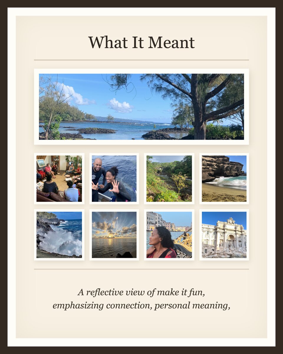 Memory Folio page titled What It Meant